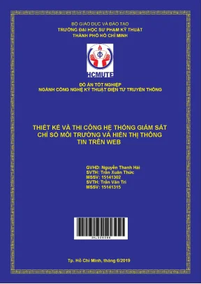 Đồ án hcmute thiết kế và thi công hệ thống giám sát chỉ số môi trường và hiển thị thông tin trên web