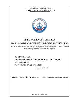Tiểu luận đề tài nghiên cứu khoa học tên đề tài bài giảng cảm biến đo lƣờng và thiết bị đo