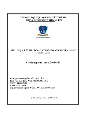 Tiểu luận đồ án cơ sở cửa hàng trực tuyến double d