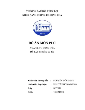 Tiểu luận đồ án môn plc ngành tự động hóa đề tài hệ thống tra dầu