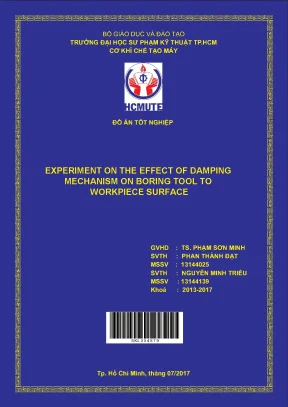 Đồ án hcmute experiment on the effect of damping mechanism on boring tool to workpiece surface