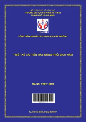 Hcmute thiết kế cải tiến máy đóng phôi bịch nấm