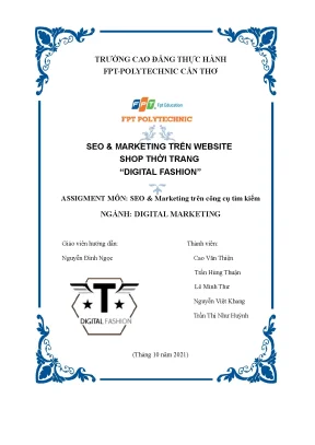 Tiểu luận seo marketing trên website shop thời trang digital fashion assigment môn seo marketing trên công cụ tìm kiếm
