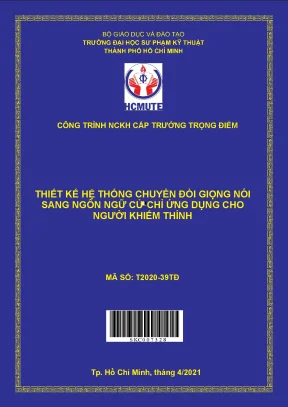 Hcmute thiết kế hệ thống chuyển đổi giọng nói sang ngôn ngữ cử chỉ ứng dụng cho người khiếm thính