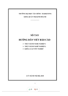Tiểu luận sổ tay hướng dẫn viết báo cáo  thực hành nghệ nghiệp 1  thực hành nghề nghiệp 2