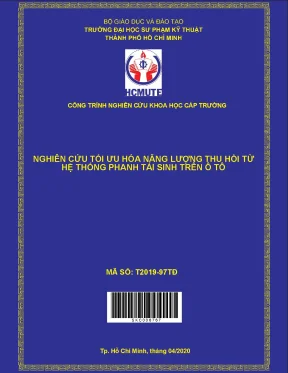 Hcmute nghiên cứu tối ưu hóa năng lượng thu hồi từ hệ thống phanh tái sinh trên ô tô