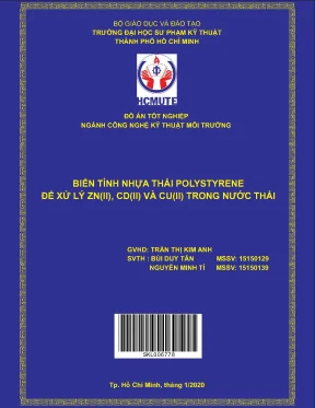 Đồ án hcmute biến tính nhựa thải polystyrene để xử lý znii cdii và cuii trong nước thải