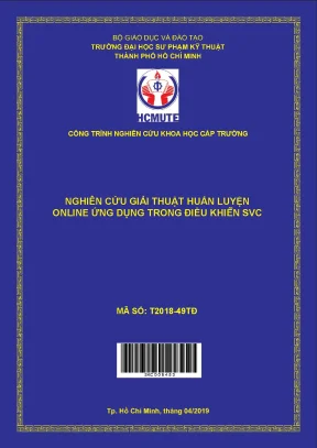 Hcmute nghiên cứu giải thuật huấn luyện online ứng dụng trong điều khiển svc