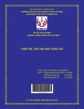 Đồ án hcmute thiết kế chế tạo máy khắc gỗ