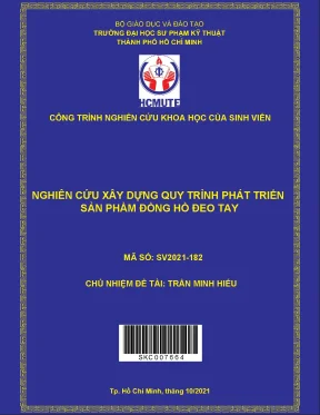 Hcmute nghiên cứu xây dựng quy trình phát triển sản phẩm đồng hồ đeo tay
