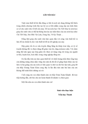 Tiểu luận đồ án môn học thiết kế hệ thống truyền động cơ khí đề tài thiết kế hộp giảm tốc hai cấp