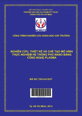 Hcmute nghiên cứu thiết kế và chế tạo mô hình thực nghiệm hệ thống phủ nano bằng công nghệ plasma