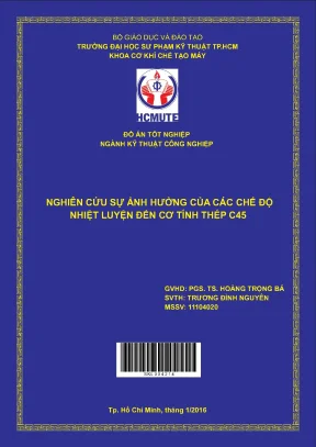 Đồ án hcmute nghiên cứu sự ảnh hưởng của các chế độ nhiệt luyện đến cơ tính thép c45