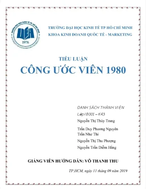 Tiểu luận công ướ c viên 1980