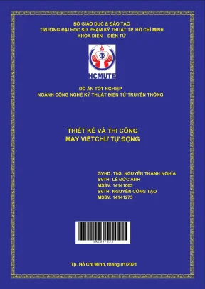 Đồ án hcmute thiết kế và thi công máy viết chữ tự động