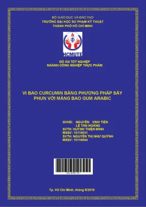 Đồ án hcmute vi bao curcumin bằng phương pháp sấy phun với màng bao gum arabic