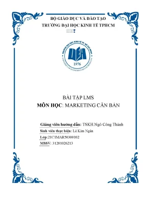 Tiểu luận bài tập lms môn học marketing căn bản