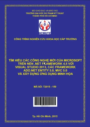 Hcmute tìm hiểu các công nghệ mới của microsoft trên nền net framework 4 5 với visual studio 2013 các framework ado net entity 5 0 mvc 5 0 và xây dựng ứng dụng minh họa
