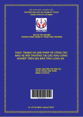 Đồ án hcmute thực trạng và giải pháp về công tác bảo vệ môi trường tại các khu công nghiệp trên địa bàn tỉnh long an