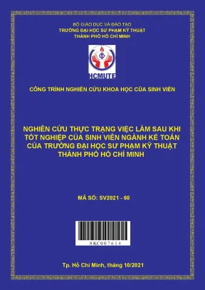 Hcmute nghiên cứu thực trạng việc làm sau khi tốt nghiệp của sinh viên ngành kế toán của trường đại học sư phạm kỹ thuật thành phố hồ chí minh