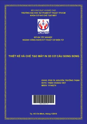 Đồ án hcmute thiết kế và chế tạo máy in 3d cơ cấu song song