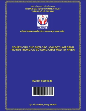 Hcmute nghiên cứu chế biến các loại bột làm bánh truyền thống có bổ sung chất màu tự nhiên