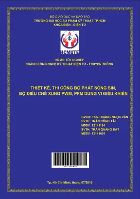 Đồ án hcmute thiết kế thi công bộ phát sóng sin bộ điều chế xung pwm pfm dùng vi điều khiển