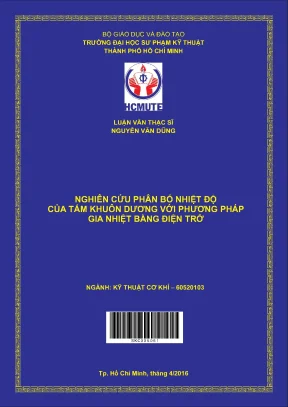 Hcmute nghiên cứu phân bố nhiệt độ của tấm khuôn dương với phương pháp gia nhiệt bằng điện trở