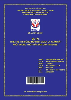 Đồ án hcmute thiết kế thi công mô hình quản lý giám sát nuôi trồng thủy hải sản qua internet