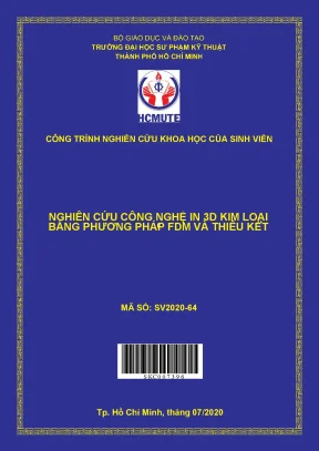 Hcmute nghiên cứu công nghệ in 3d kim loại bằng phương pháp fdm và thiêu kết