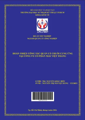Đồ án hcmute hoàn thiện công tác quản lý chuỗi cung ứng tại công ty cổ phần may việt thắng