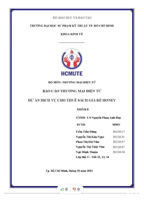 Báo cáo thương mại điện tử dự án dịch vụ cho thuê sách giá rẻ honey