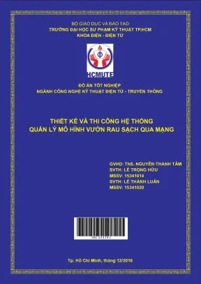 Đồ án hcmute thiết kế và thi công hệ thống quản lý mô hình vườn rau sạch qua mạng