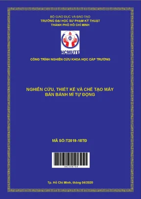 Hcmute nghiên cứu thiết kế và chế tạo máy bán bánh mì tự động