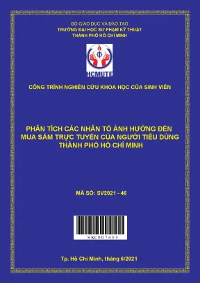 Hcmute phân tích các nhân tố ảnh hưởng đến mua sắm trực tuyến của người tiêu dùng thành phố hồ chí minh