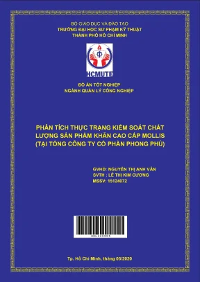 Đồ án hcmute phân tích thực trạng về công tác kiểm soát chất lượng sản phẩm khăn cao cấp mollis tại tổng công ty cổ phần phong phú