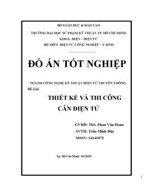 Đề tài thiết kế và thi công cân điện tử