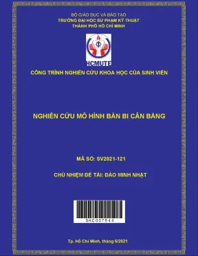 Hcmute nghiên cứu mô hình bàn bi cân bằng