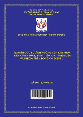 Hcmute nghiên cứu sự ảnh hưởng của kim phun đến công suất suất tiêu hao của nhiên liệu và khí xả trên động cơ diesel