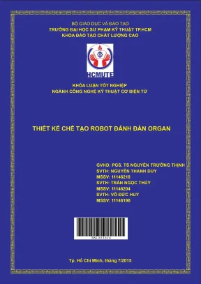 Đồ án hcmute design manufacture organist robot