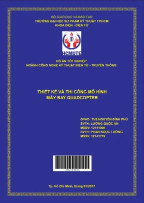Đồ án hcmute thiết kế và thi công mô hình máy bay quadcopter