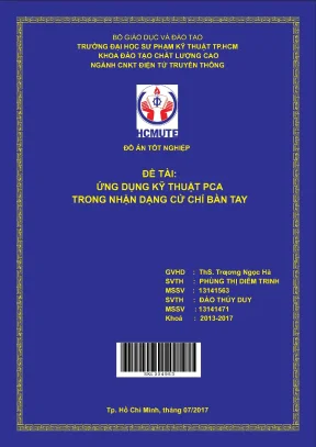 Đồ án hcmute ứng dụng kỹ thuật pca trong nhận dạng cử chỉ bàn tay