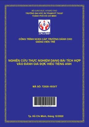 Hcmute nghiên cứu thực nghiệm dạng bài tích hợp vào đánh giá đọc hiểu tiếng anh