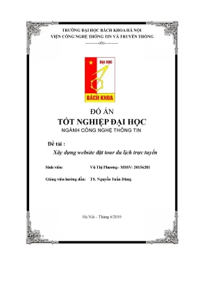 Tiểu luận đồ án tốt nghiệp đại học ngành công nghệ thông tin đề tài xây dựng website đặt tour du lịch trực tuyến