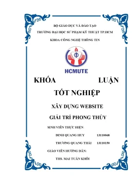Tiểu luận xây dựng website giải trí phong thủy