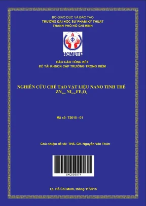 Hcmute nghiên cứu chế tạo vật liệu nano tinh thể zn0 64 ni0 36 fe2o4