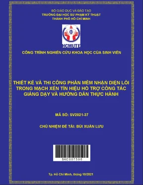 Hcmute thiết kế và thi công phần mềm nhận diện lỗi trong mạch xén tín hiệu hỗ trợ công tác giảng dạy và hướng dẫn thực hành