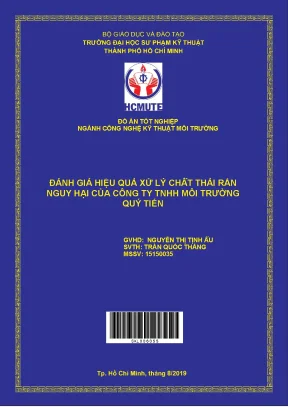 Đồ án hcmute đánh giá hiệu quả xử lý chất thải rắn nguy hại của công ty tnhh môi trường quý tiến