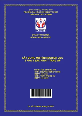 Đồ án hcmute xây dựng mô hình nghịch lưu 3 pha 3 bậc hình t tăng áp