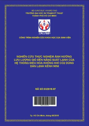 Hcmute nghiên cứu thực nghiệm ảnh hưởng lưu lượng gió đến năng suất lạnh của hệ thống điều hòa không khí co2 dùng dàn lạnh kênh mini